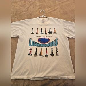 Vintage Atlantic Coast Lighthouses Graphic T-Shirt
